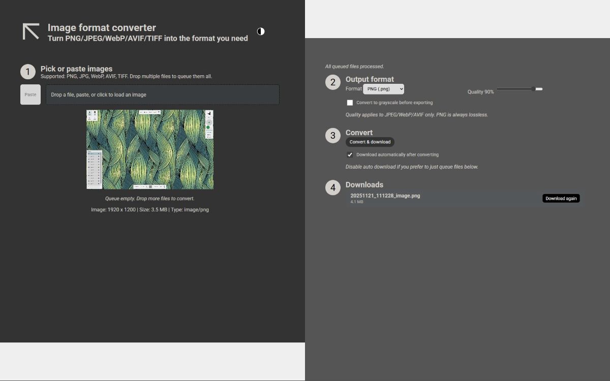 Image format converter
