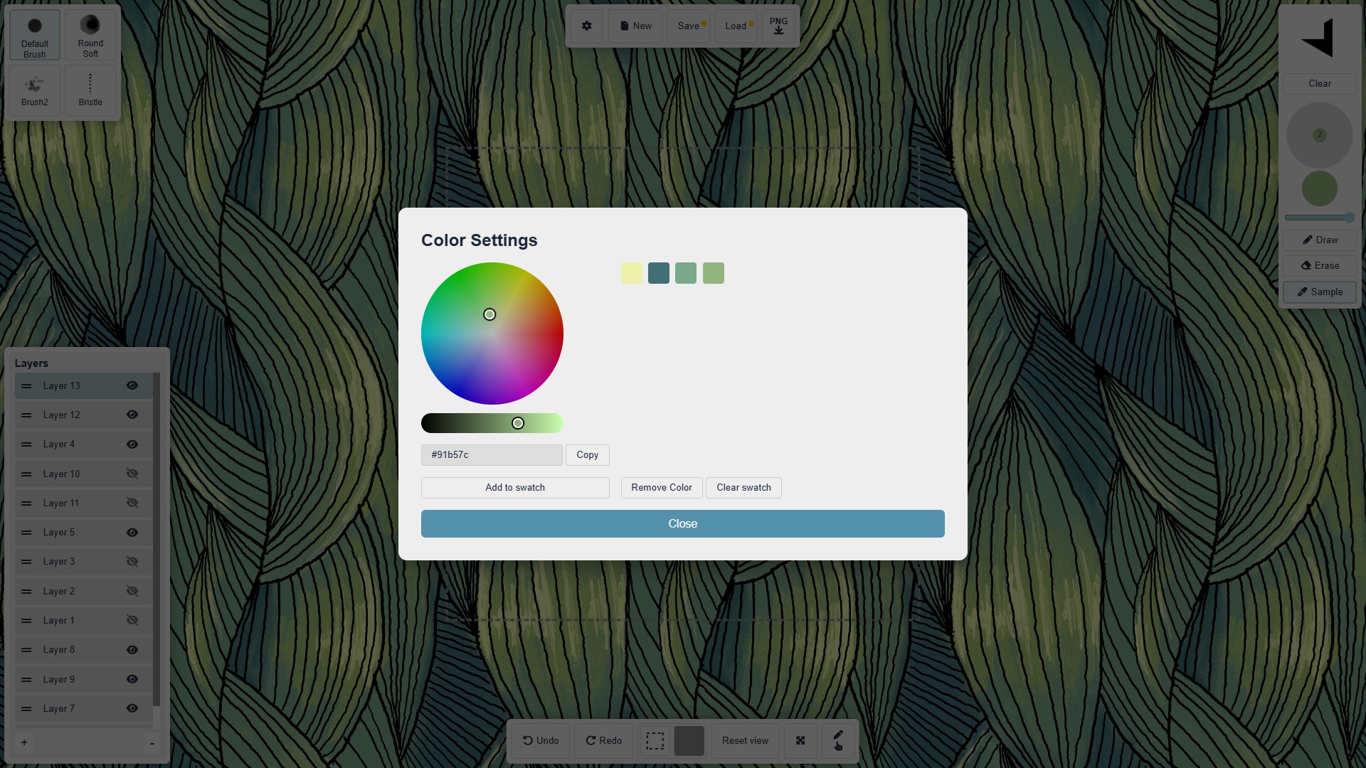 A Revamped Colour system in Seamless Pattern Drawing Tool V2