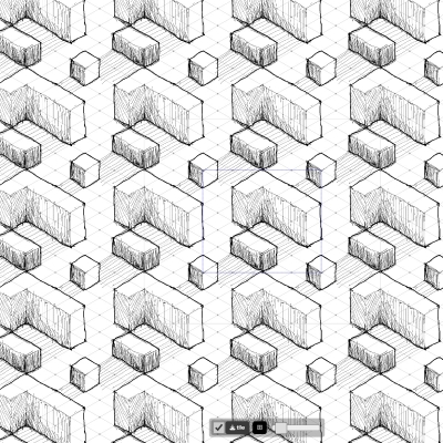 Seamless isometric grid drawing guide